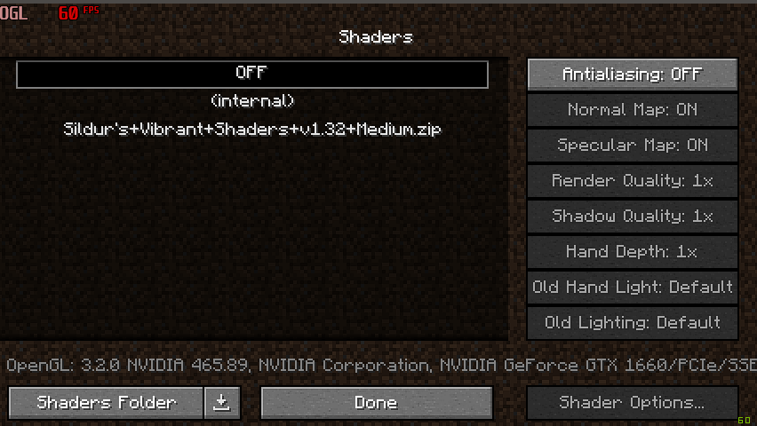 shaders installed