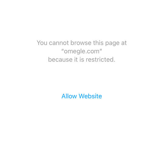 allow website omegle