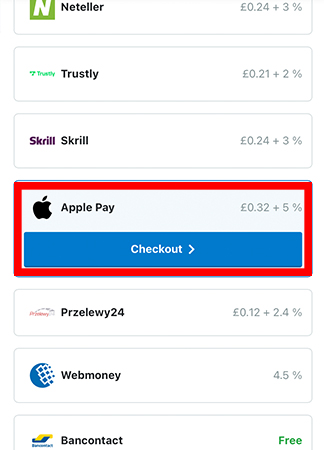 apple pay check-out dundle