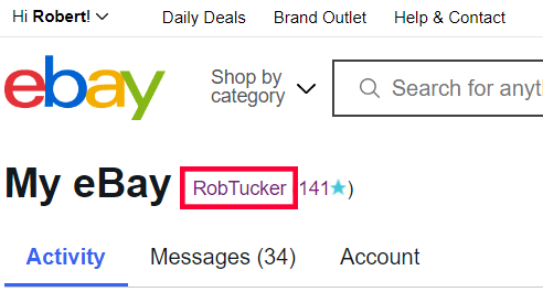 click on your ebay username