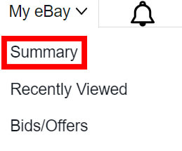 my ebay summary