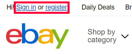 sign in to ebay