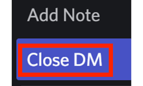 close dm button discord