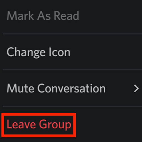 leave group discord desktop