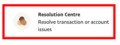 paypal resolution center