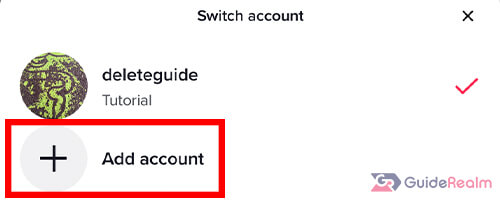 add account on switch account on tiktok
