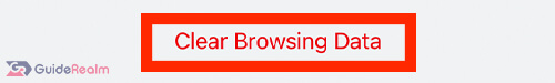 clear browsing data button chrome