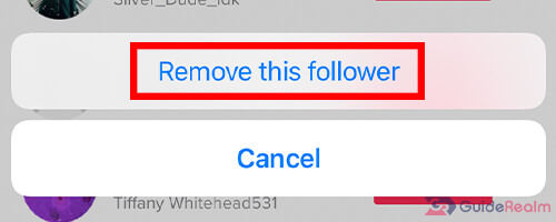 remove this follower button tiktok