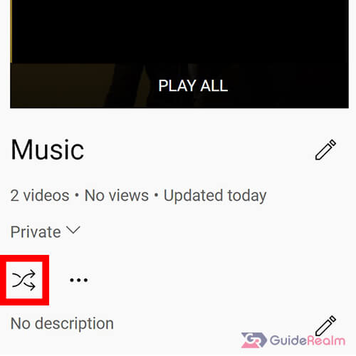 shuffle button on youtube desktop