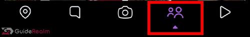 snapchat story button
