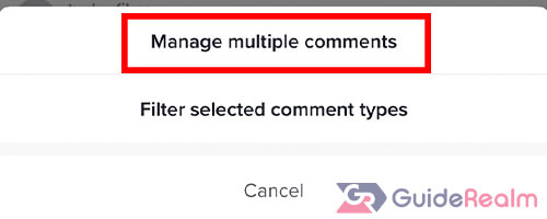 manage multiple comments on tiktok comments
