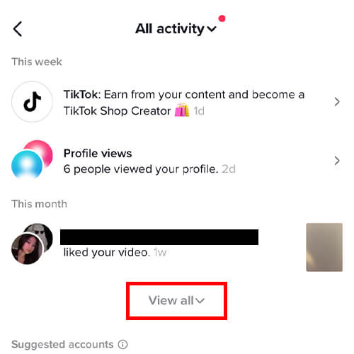 view all button in all activity