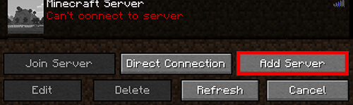 add server button in minecraft 2