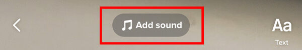 add sound button on tiktok editing screen
