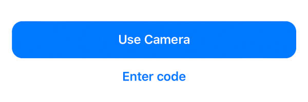 redeem gift card with camera or enter code manually