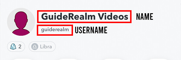 snapchat name and username on profile page 2